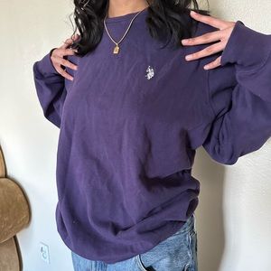 Purple polo sweater large